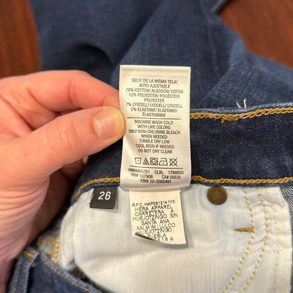 Hudson Mid Rise Dark Wash Blair Skinny Jeans Women’s 26 - Picture 7 of 7